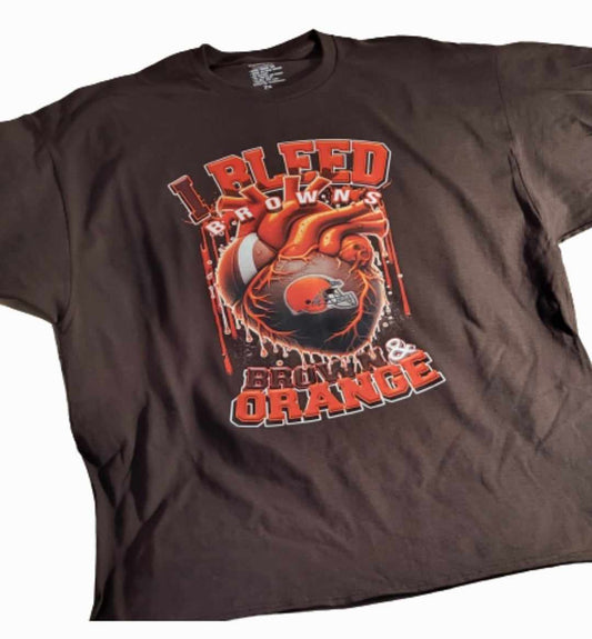"I Bleed Browns Bown and orange" Browns Shirt